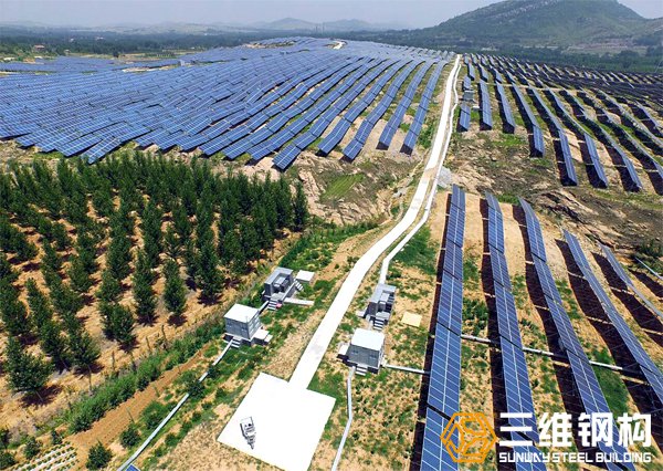 四川山地平單軸跟蹤太陽能支架系統(tǒng)發(fā)電